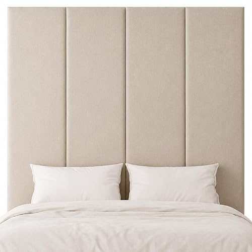 Upholstered Wall Mounted Headboard, Padded Wall Panels Vertical (Specialty Size)