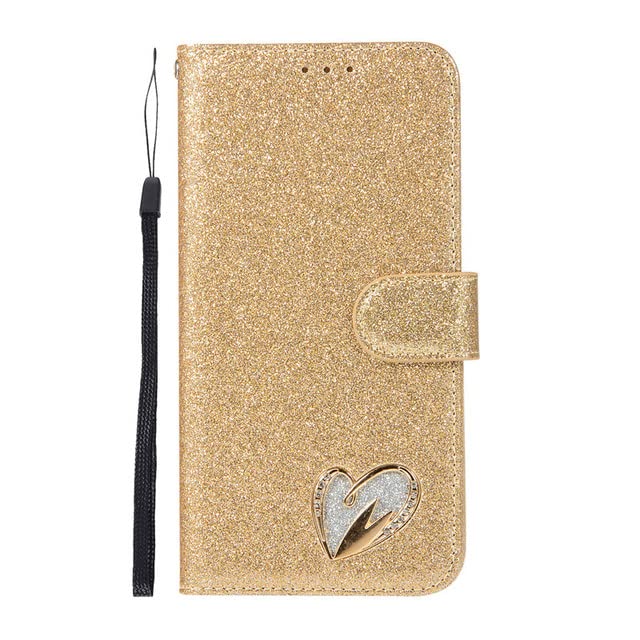 phone Cases - Love Jewell Case For Huaweis P30 Lite Pro Mate 20 Leather Glitter Bling Book Flip Case For HONORs 20 Lite P30Lite Mate 20Lite (Gold Huaweis P30 Lite)