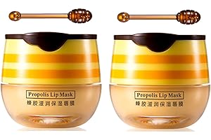 2 Pieces Moisturising Lip Mask Honey Pot with Propolis