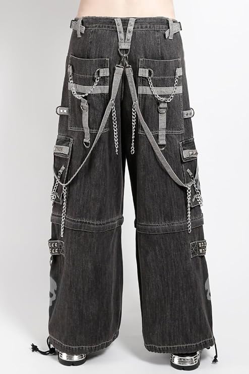 Tripp NYC Super Grey Skull Denim Pants [Black Denim] S