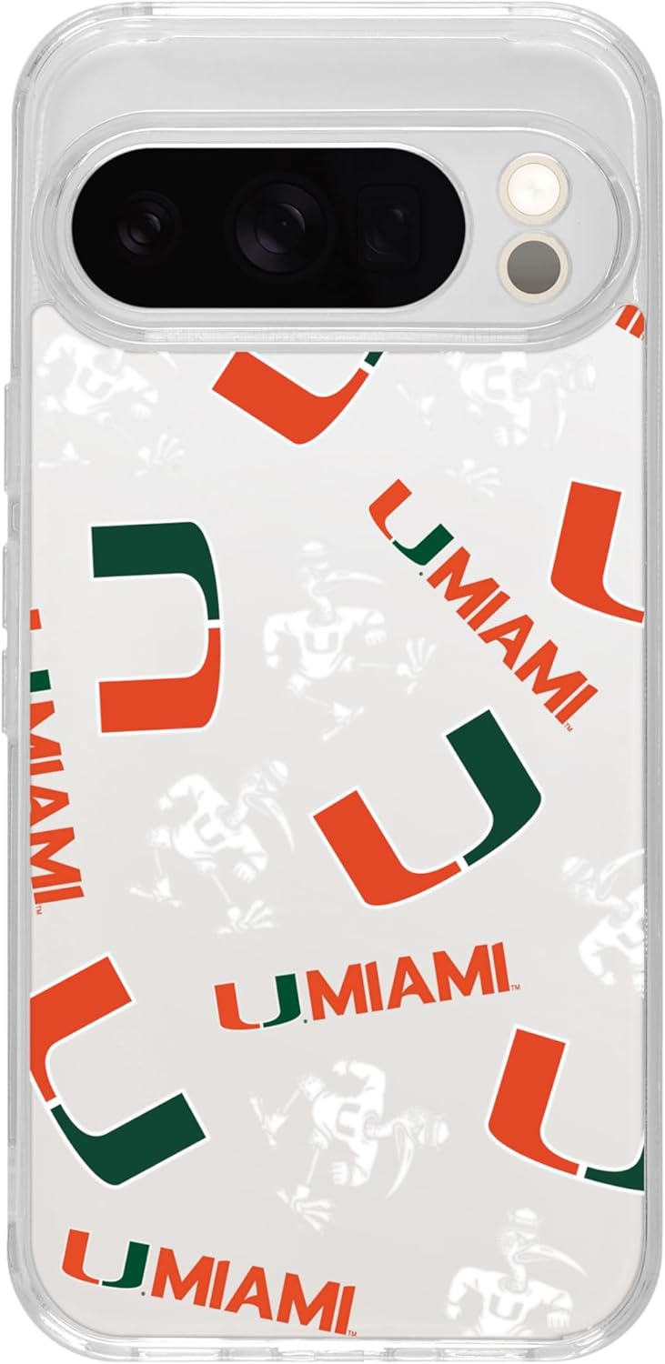 Affinity Bands Miami Hurricanes HD Phone Case Compatible with Google Pixel 9 (Scattered)