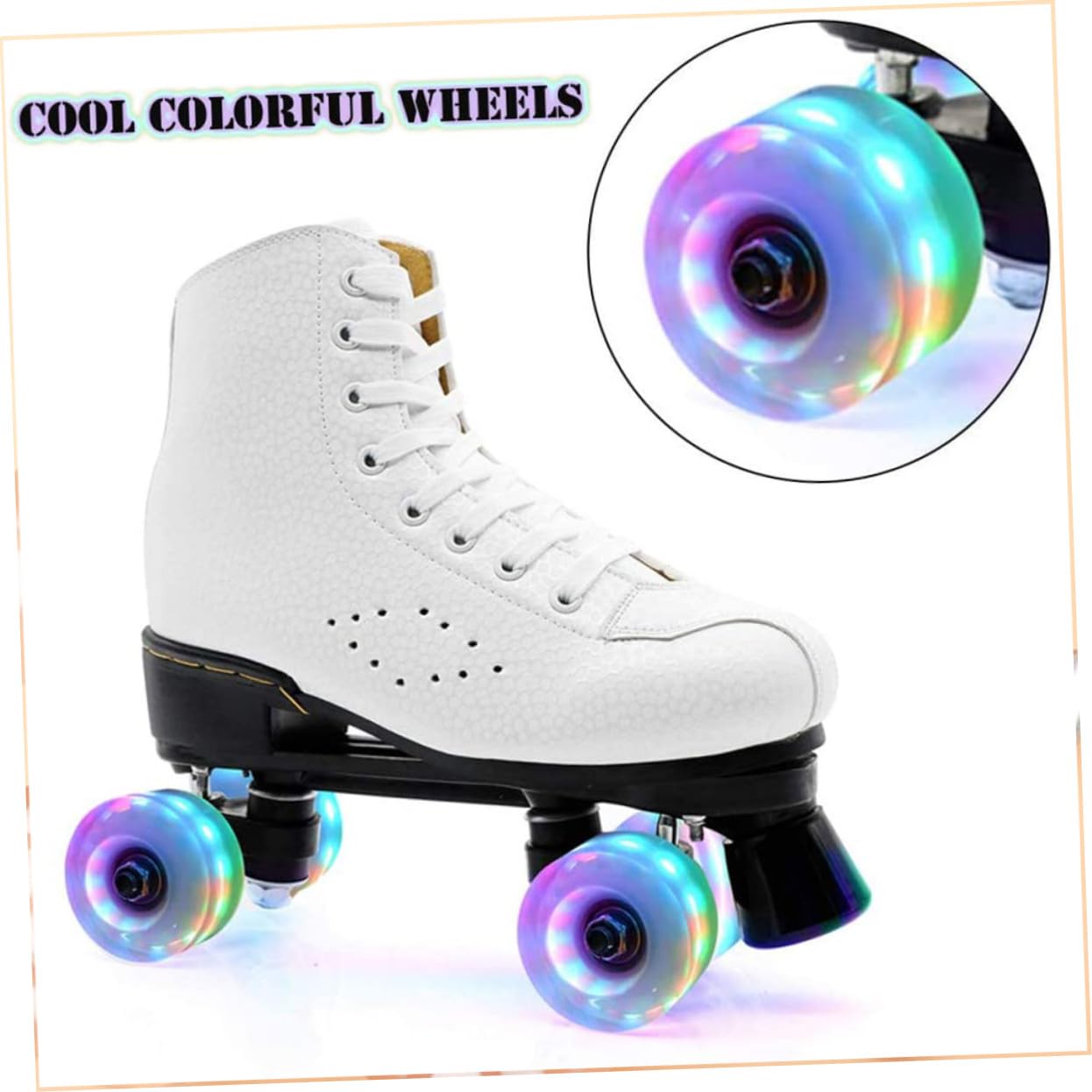 Ruedas Material Pu Resistente Luces Led para Patines de Línea y Base de Soporte para Uso y Superficies al Aire Libre