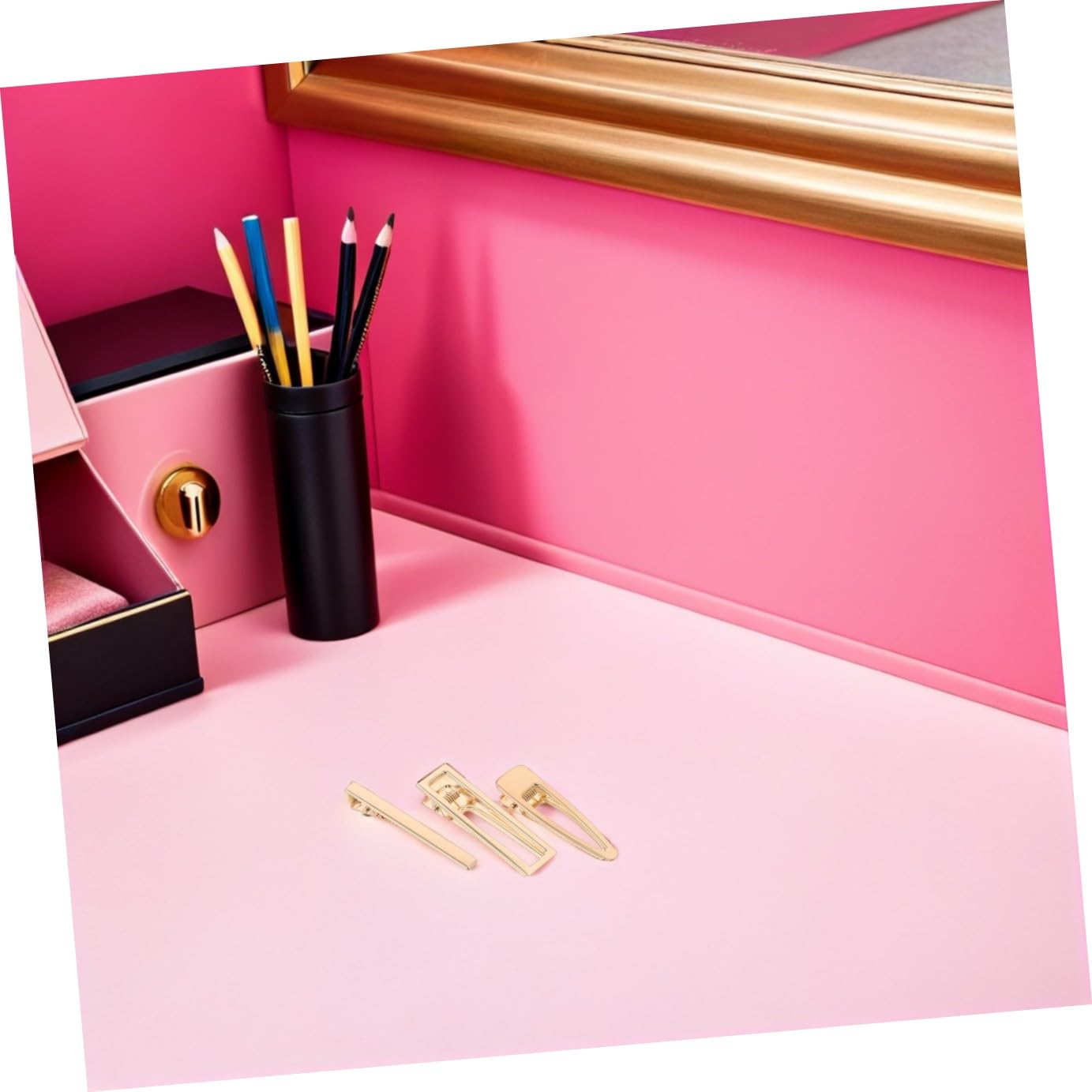 VALICLUD 60 pezzi Fermagli per Capelli in Metallo Oro Clip Coccodrillo Vuote per DIY Accessori Capelli Donna e Bambina Barrettes Leggere e Resistenti per Styling Quotidiano e Occasioni