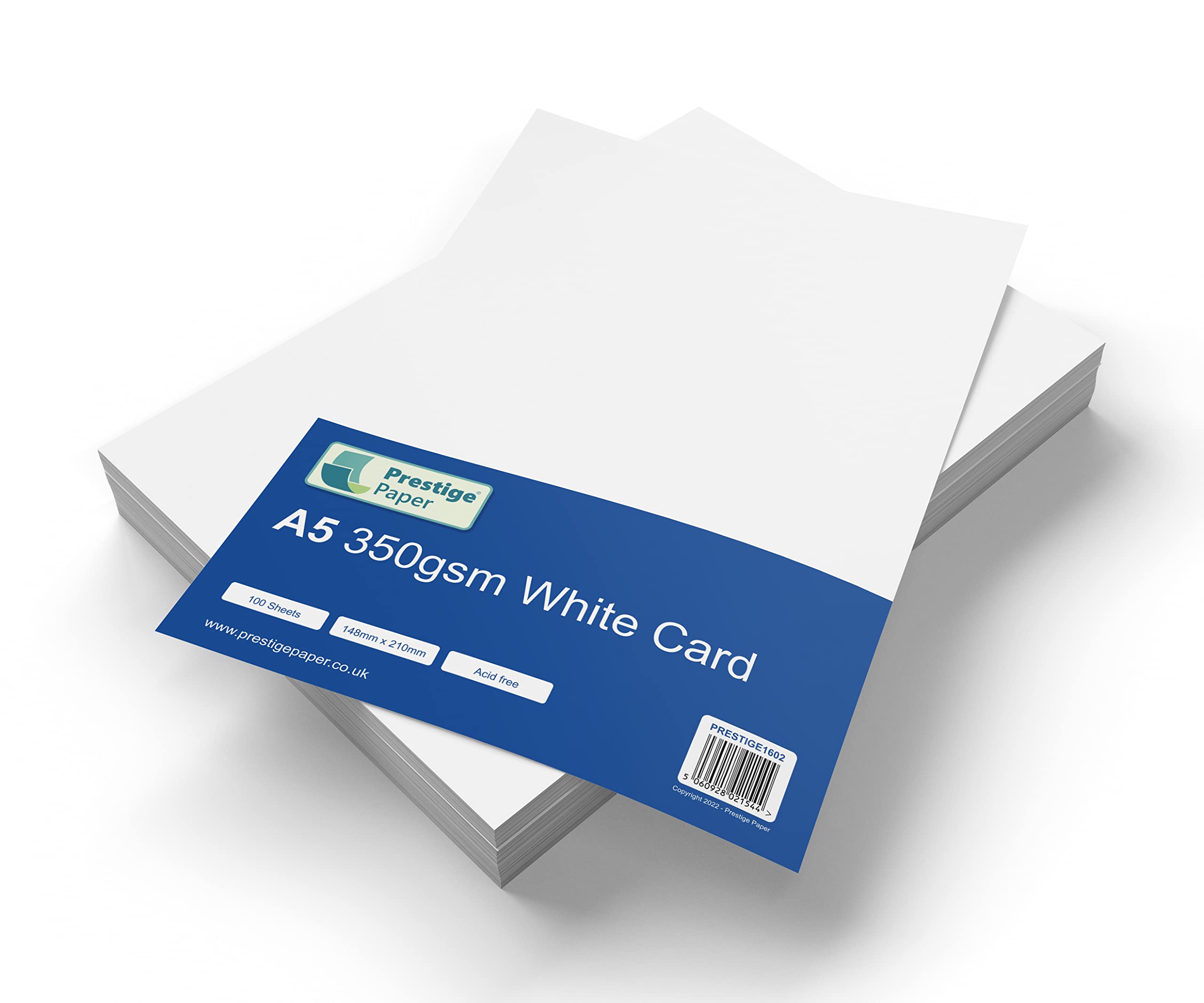 Prestige A5 White Craft Card Pack - Acid Free - 350gsm - 100 Sheets