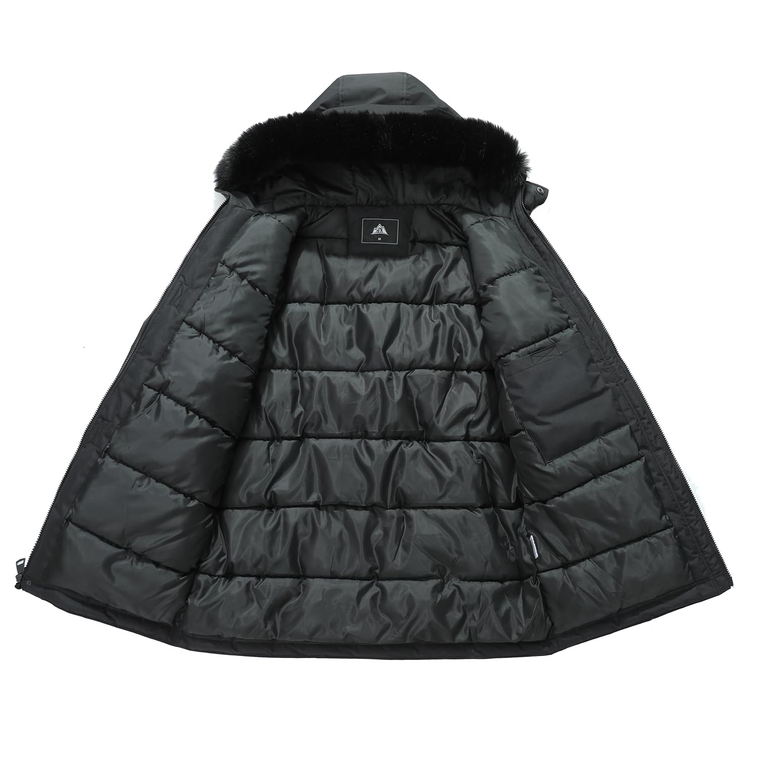 MOERDENG Mens Winter Coat Waterproof Parka Warm Down