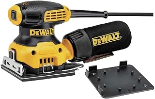 DEWALT DWE6411K 1/4 Sheet Palm Sander - 2.3 Amp, 14,000 OPM, Low Vibration, Dust Collection Kit