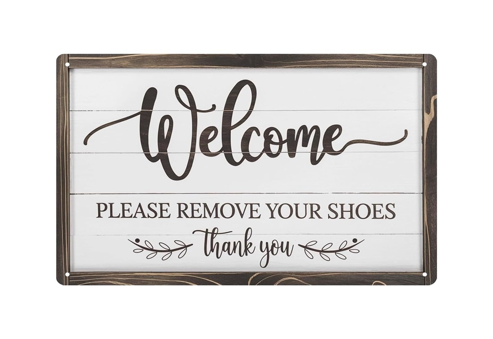 PKNVKZIDK No Shoes Metal Tin Sign Vintage Door Sign for Home Entryway Porch Welcome 8 X 12 inch