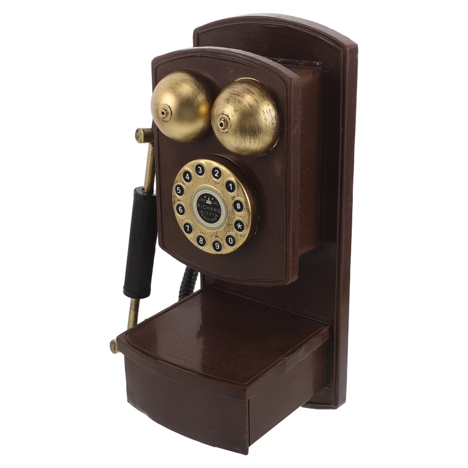 Teléfono vintage de pared decorativo WESIEVYA estilo artístico retro de interior 8