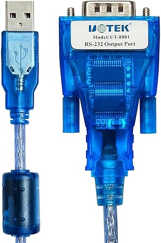 UTEK UT-8801 Convertidor USB a RS-232 de 1,5 M de longitud ver2.0 (1 puerto USB a convertidor serie RS-232 con protección ESD)