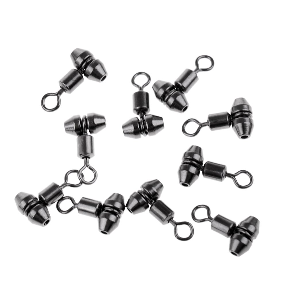 10 pezzi Girelle da pesca Cross-line Swivels Line Lures Connettore Rig Anelli S