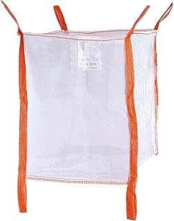 Bolsa para leña de leña, bolsa de leña, 80 x 95 x 100 cm (1 unidad), color blanco