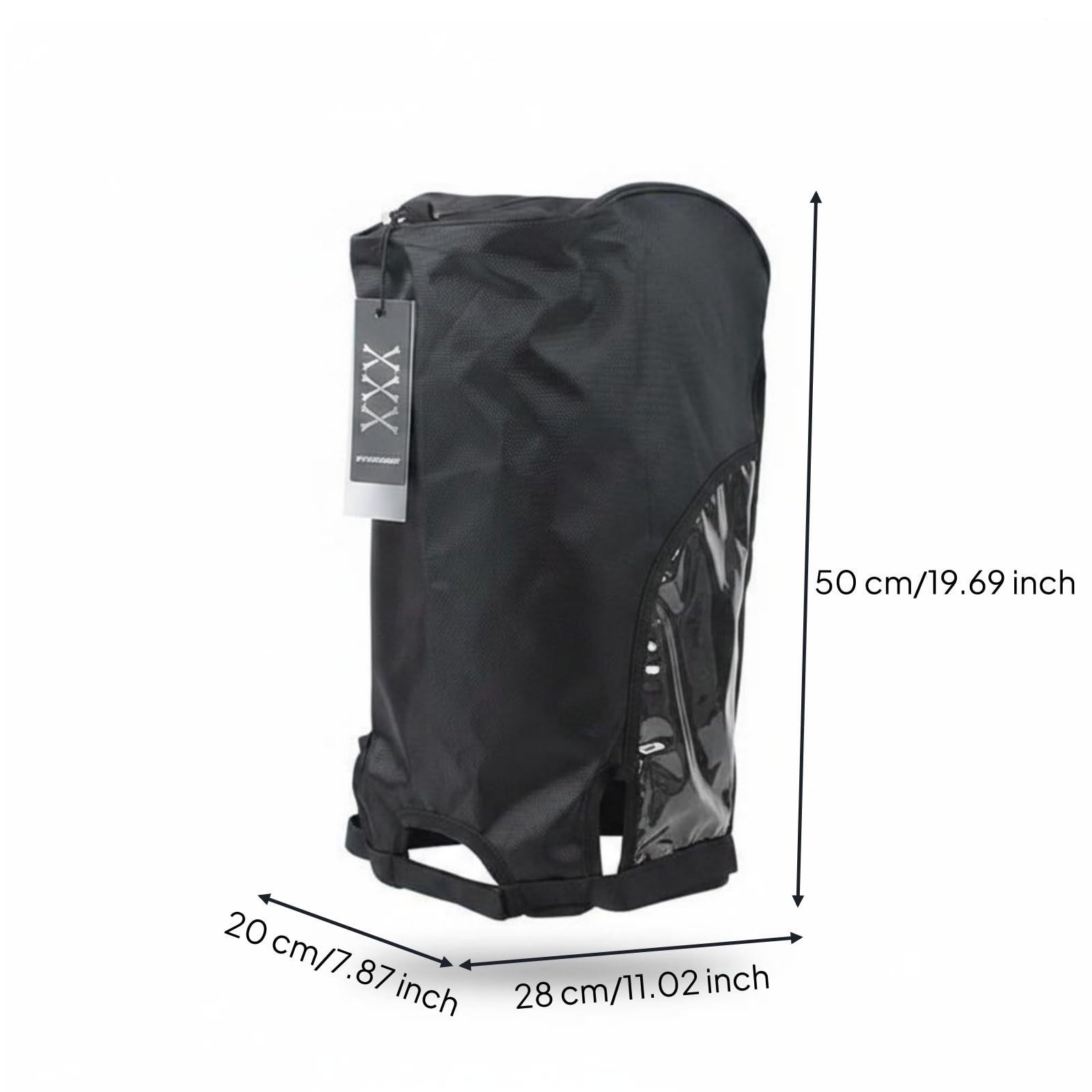 Gralara Couvre-Sac de Golf Noir Nylon Capuchon de Sac Golf Fermeture Auto-Agrippante, Modèle Adulte Nylon Noir Imperméable Amélioré
