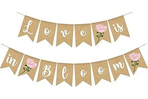 Love Is In Bloom Banner Floral Bridal Shower Decoration