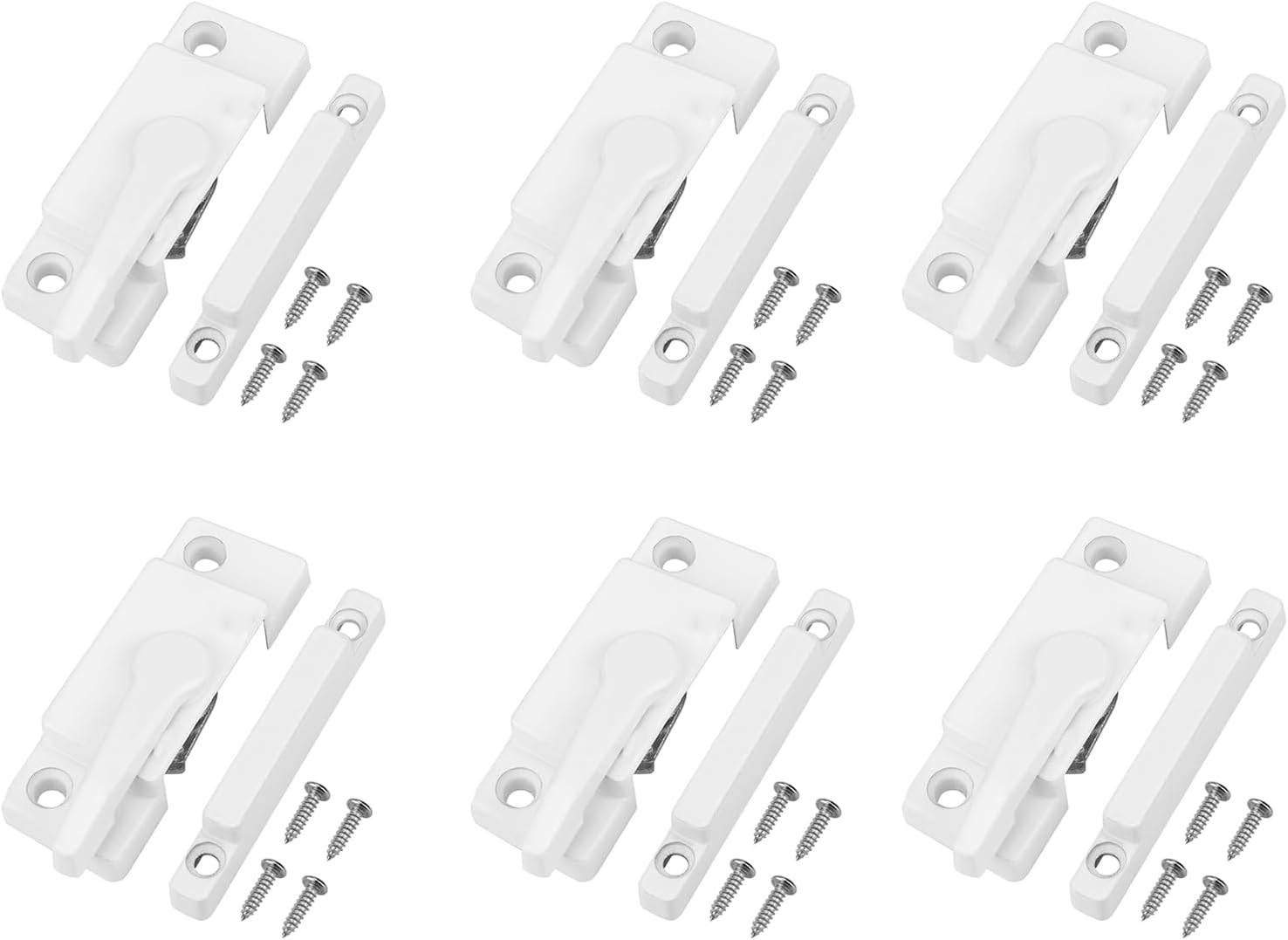 Window Sash Lock,6PCS Window Latch,White Window Latch Replacement Fits ...