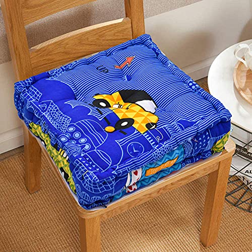 Image of COZY FURNISH Children Chair Increasing Cushion Square Kids Highchair Booster Seat Lift Pads for Baby Toddler Students Dining Table Chair| Seat Cushion 14 Inch x 14 Inch