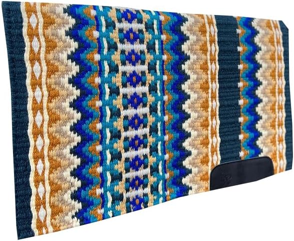 HUMAYL Saddlery Saddle Pad/Blanket for Horses Western Show Horse Saddle Blanket New Zealand Design Handmade Wool Saddle Blanket Top Wool Saddle Pad Regular Size : 34" L x 36" W x 1" inches PAD0300