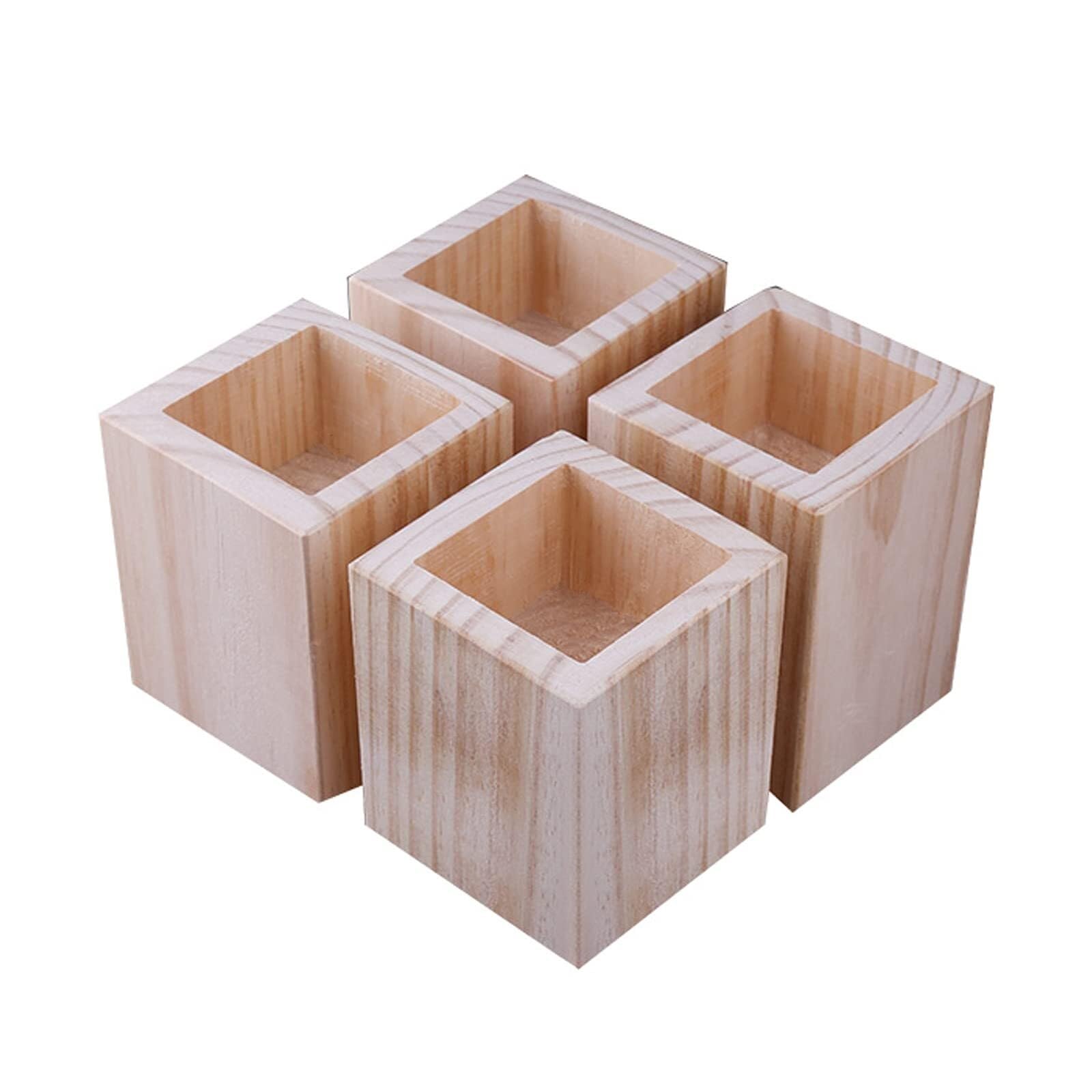 Elevadores de cama y sofá de madera resistente, soporte natural, alturas ajustables, no requiere montaje, perfecto para elevar muebles y maximizar el espacio de almacenamiento