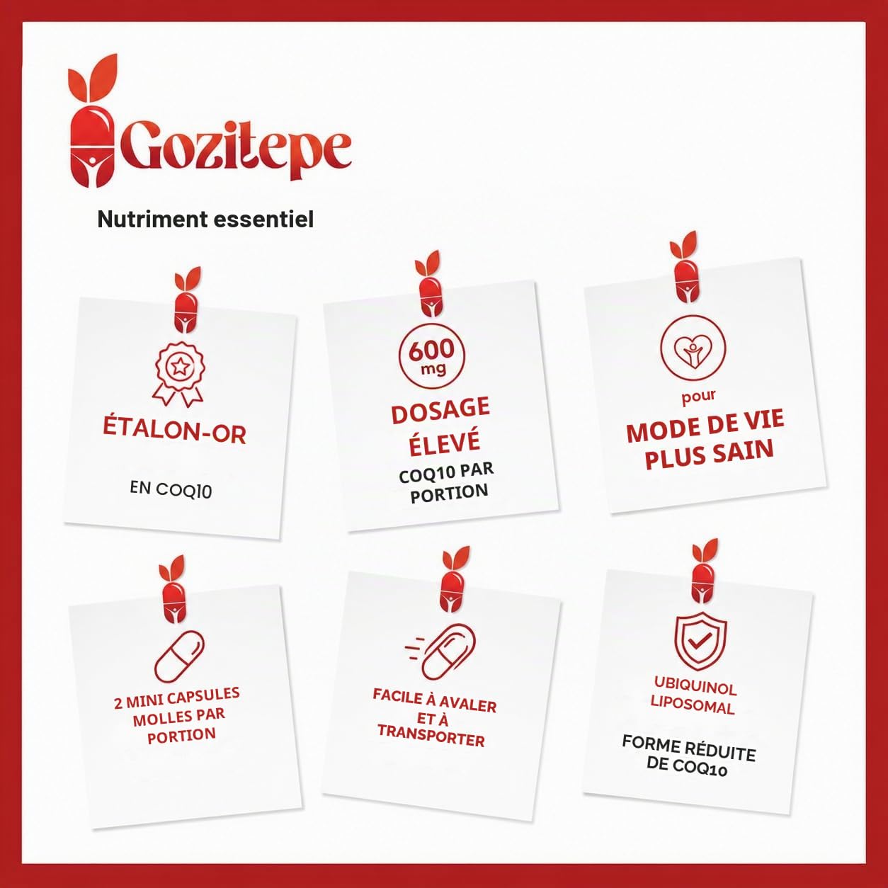 Coenzyme Liposomale Q10 Ubiquinol 600 mg Hautement Dosé - 60 Mini Gel Softgels, 300mg d'Ubiquinol Pure par Capsule, 2 par portion journalière (60 unité (Lot de 2))