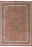 Flor: Wolle, Kette: Baumwolle Nain Trading Indo Täbriz Mahi 350x245 Orientteppich Teppich Braun Handgeknüpft Indien