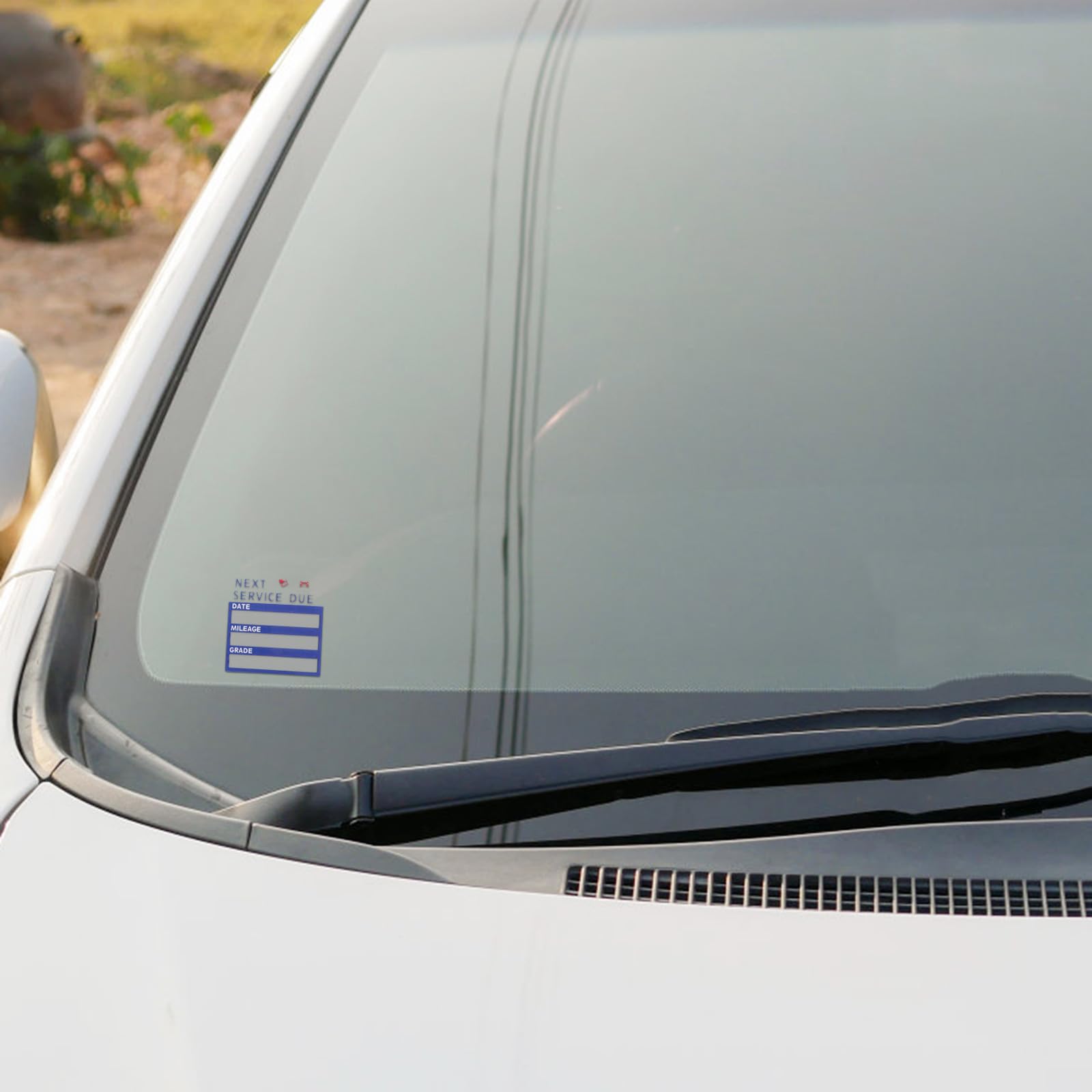 BESPORTBLE Adesivi Promemoria Cambio Olio Auto 400 Pezzi in Pet Resistenti alle Intemperie Layout Chiaro per Parabrezza e Accessori per Manutenzione Veicoli
