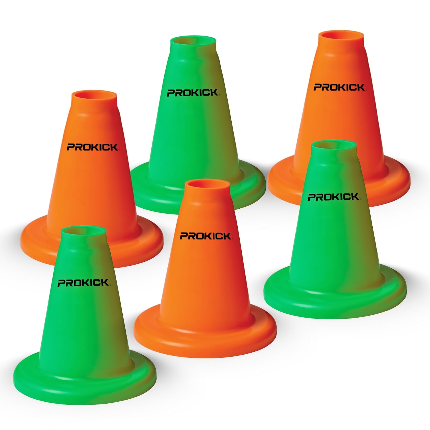 Prokick Cricket Batting Practice Tee - Colour May Vary | Rubber Cone Tee Ground Markers | Cricket Batting Tee for Cricket Practice Suitable for Both Coaches and Batsmen, Pack of 6