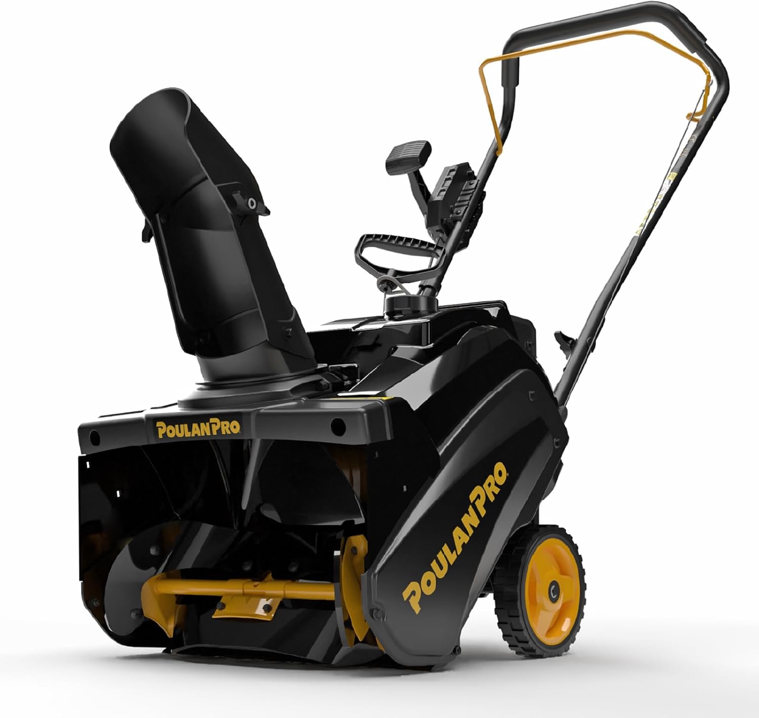 Poulan Pro Snow Blower Gas Powered, Single Stage 18 Inch Gas Snow Thrower with Electric Start, 190° Remote Chute Control, Steel-Reinforced Rubber Auger, Compact, Lightweight Design