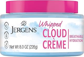 Jergens Whipped Moisturizing Cream, Body and Face Moisturizer for Dry Skin, Breathable Non-Greasy Hydration, Dermatologist...