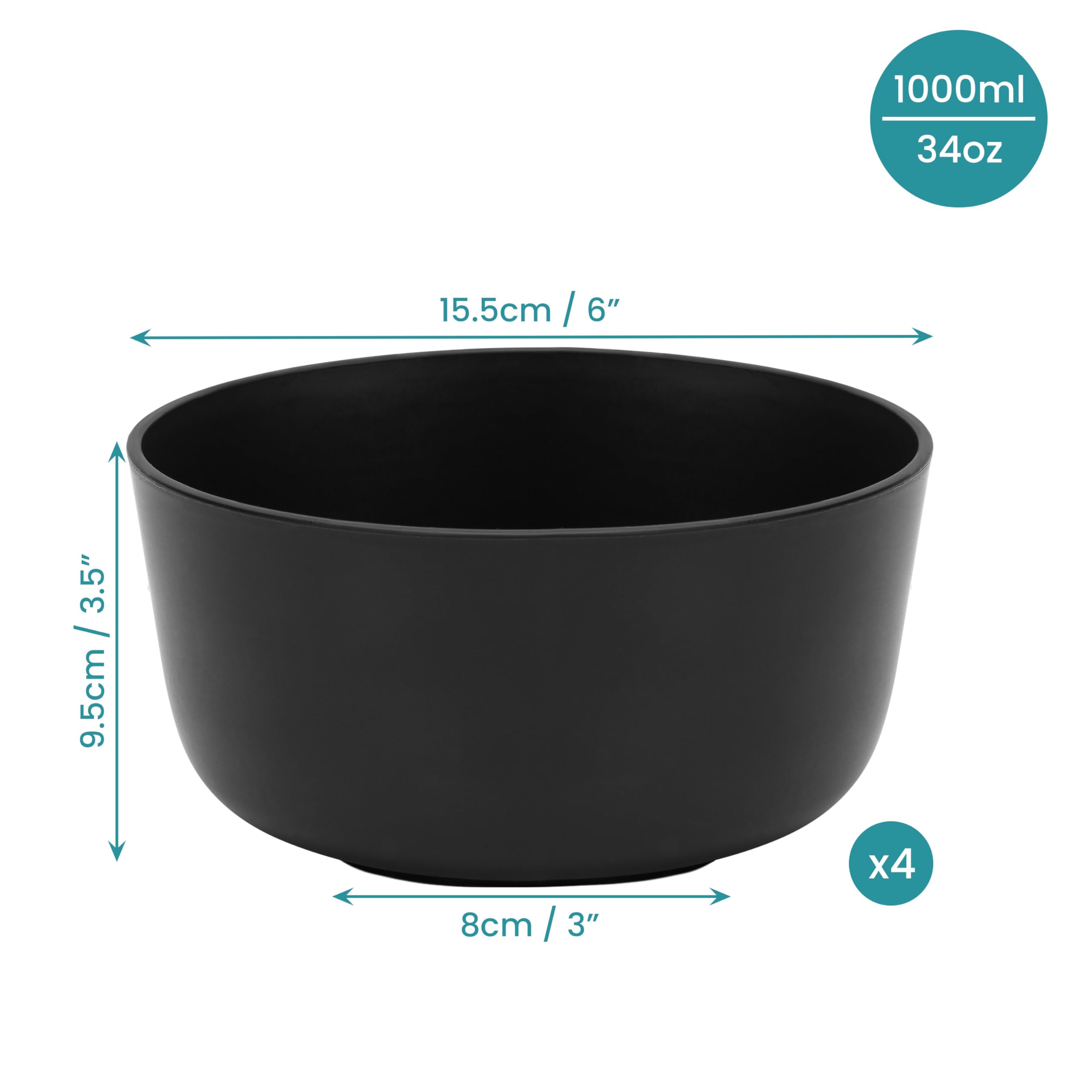 Greentiming Lot de 4 petits bols à céréales colorés incassables, légers et durables - Bol à riz