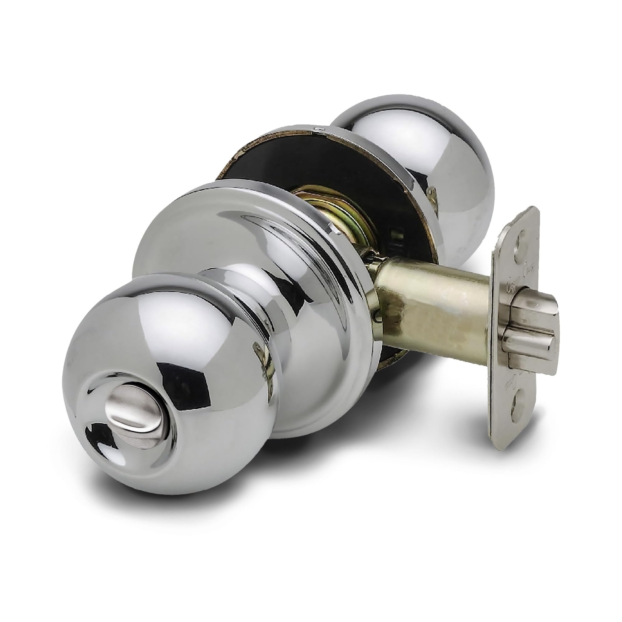 Copper Creek BK2030PS Ball Door Knob, Privacy Function, 1 Pack, Polished Stainless