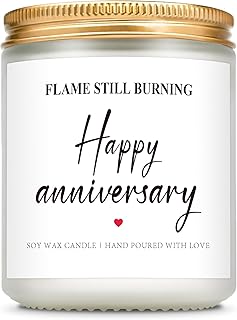 Giftasy Happy Anniversary Candle Gifts for Her Him or Couple