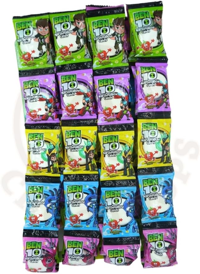 @Chocopops Ben 10 Marshmallow Candy | 100 pieces, 300g | Strawberry Flavor
