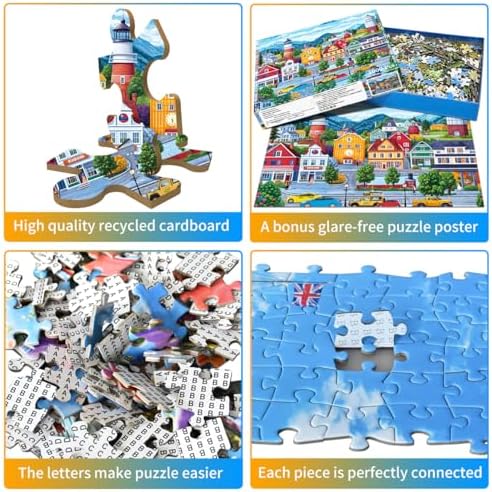 Jigsaw Puzzles for Adults 1000 Piece Puzzle for Adults 1000 Pieces Puzzle 1000 Pieces-Comfortable Small Town Living