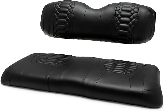 MODZ SCALEZ Golf Cart Front Seat Covers - Fits EZGO RXV and TXT - Cobra Black