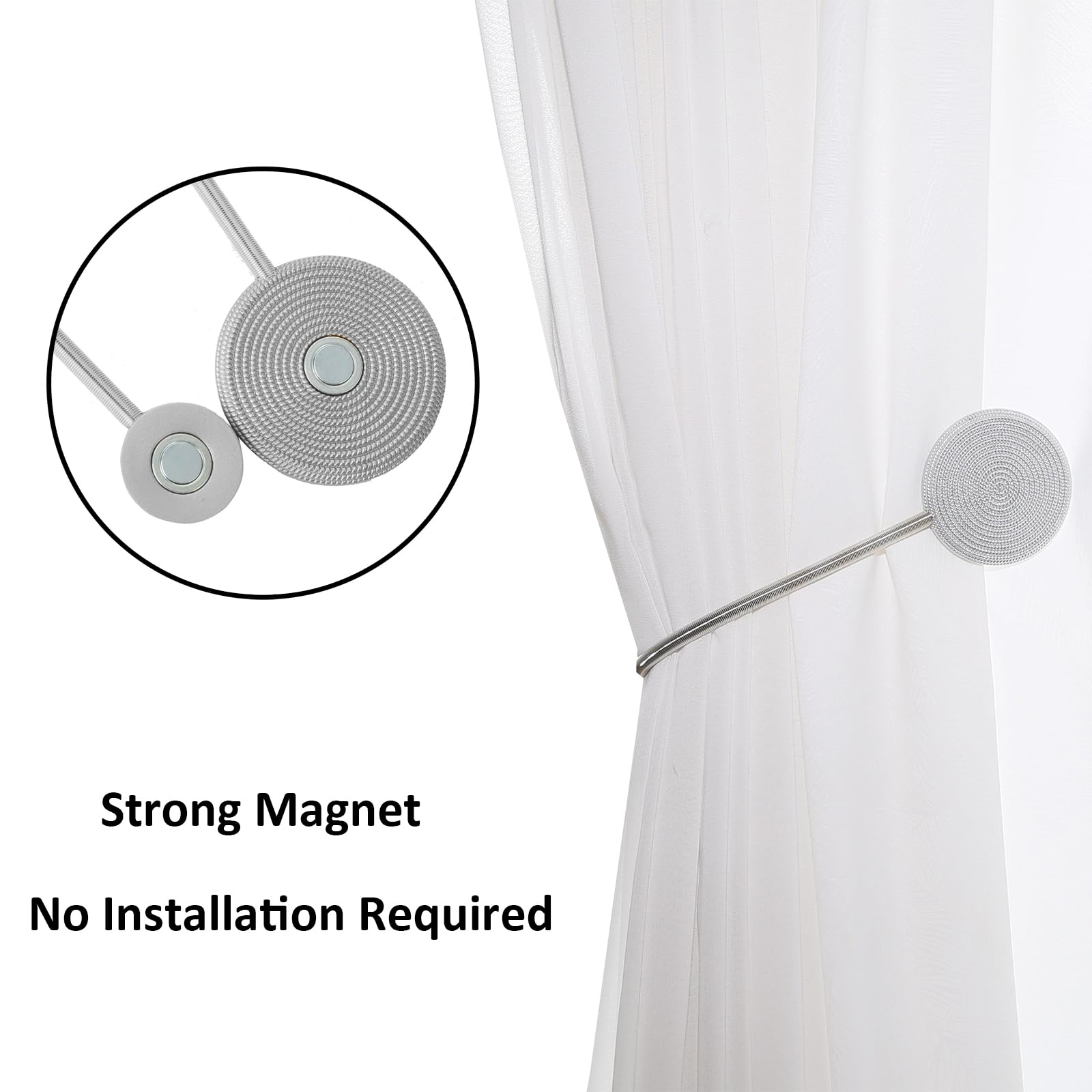 Raffhalter für Vorhänge Magnetische, Elegante Halter for Gardinen und Vorhänge zur Fensterdekoration im Außenbereich