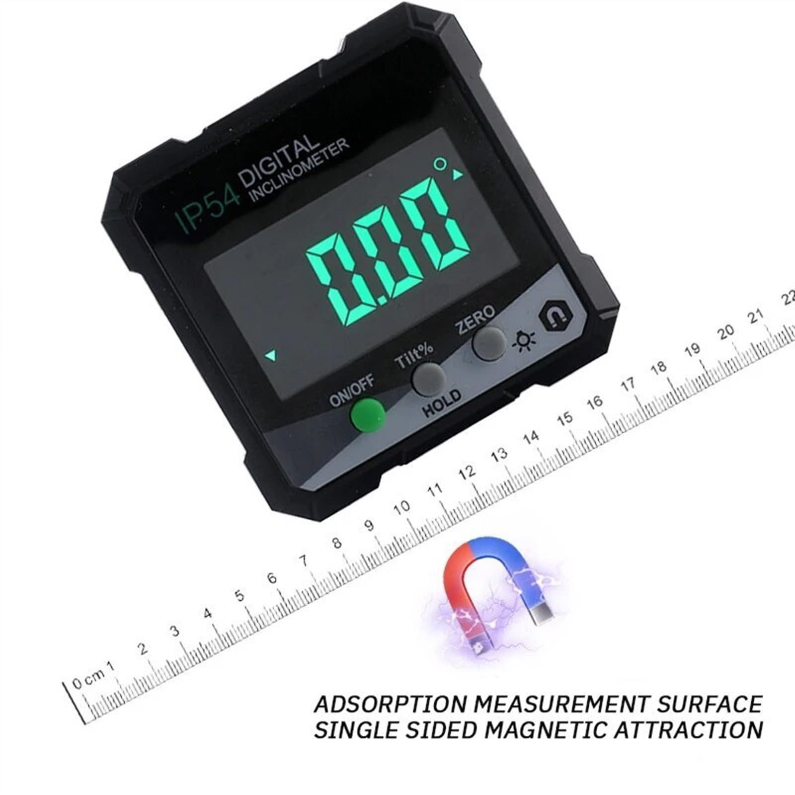 Misurazione di precisione della scatola di inclinazione del display digitale con misuratore di angolo inclinometro del goniometro magnetico retroilluminato 1 pezzo