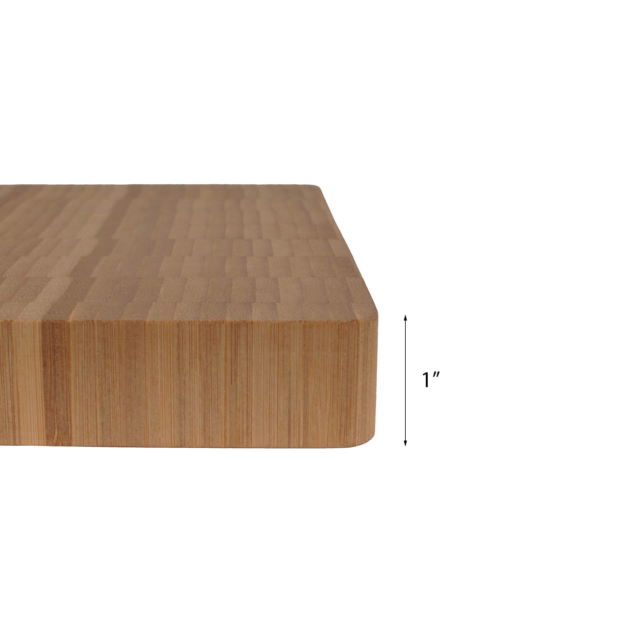 BambooMN Deska do krojenia o ziarnistości premium – 18 x 18 x 2,5 cm – 1 sztuka