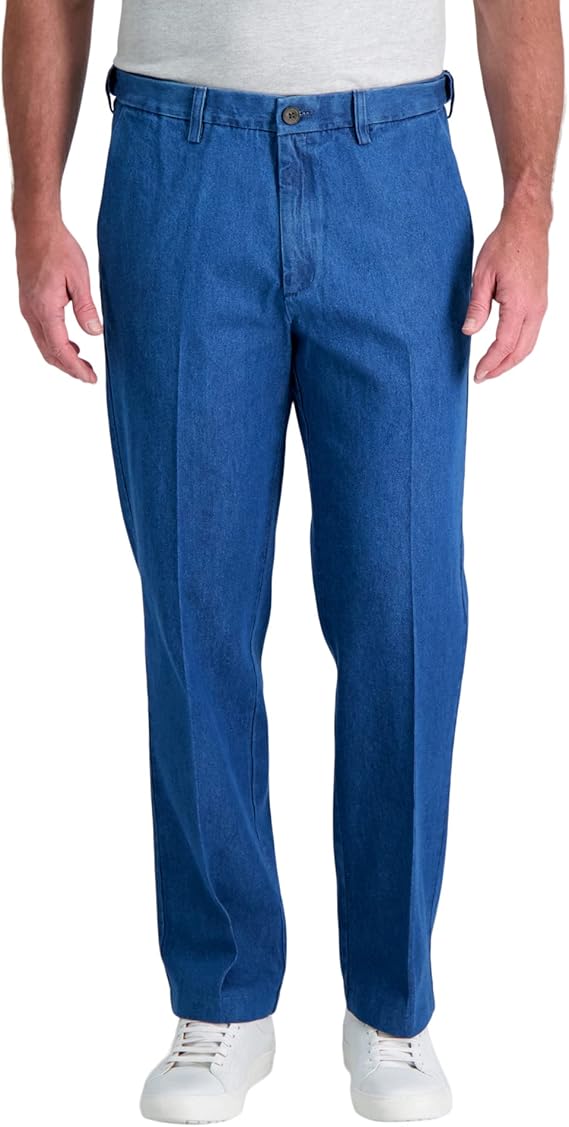 Haggar Men's Pleat & Flat Front Denim - Regular and Big & Tall Sizes