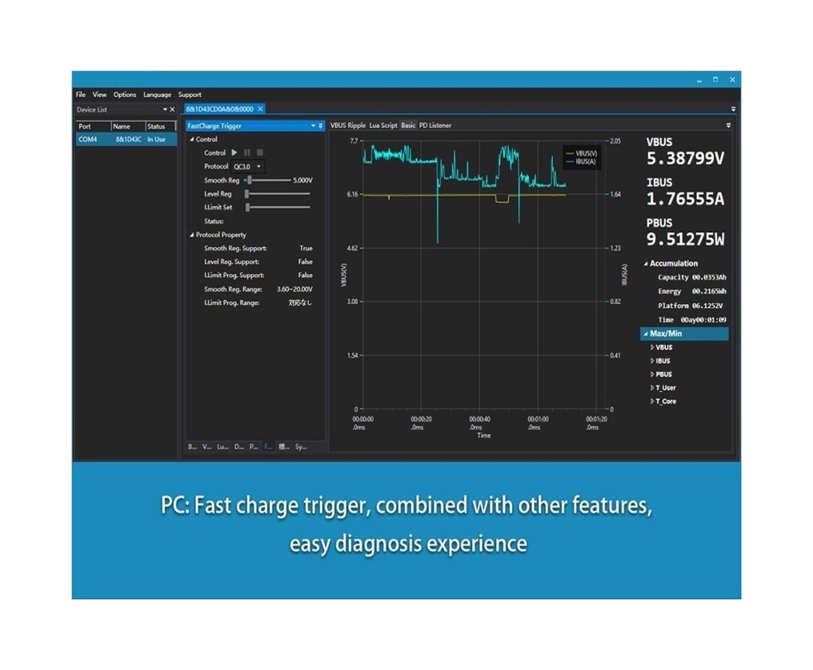 Tester USB 3.1 miernik mocy multimetr cyfrowy tester prądu detektor napięcia Lua interpreter zintegrowany DC 26 V 6 A wygodniejsze wykrywanie (C3)