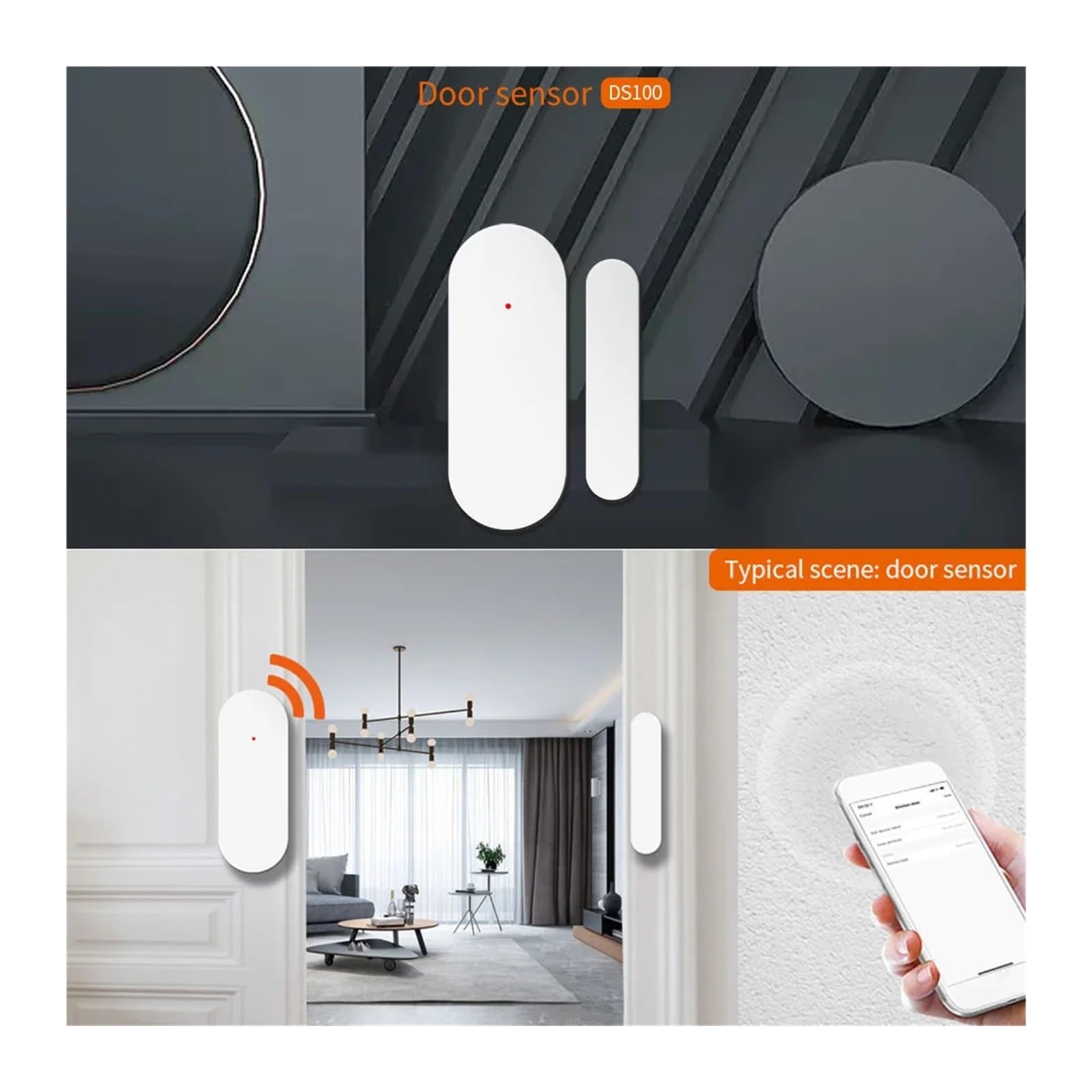 Alarmas De Puerta, Sis-tema de alarma for el hogar Tuya, Sensor automático, detectores inalámbricos inteligentes de puertas y ventanas, código de apertura/cierre de puertas Para La Seguridad Del Hogar
