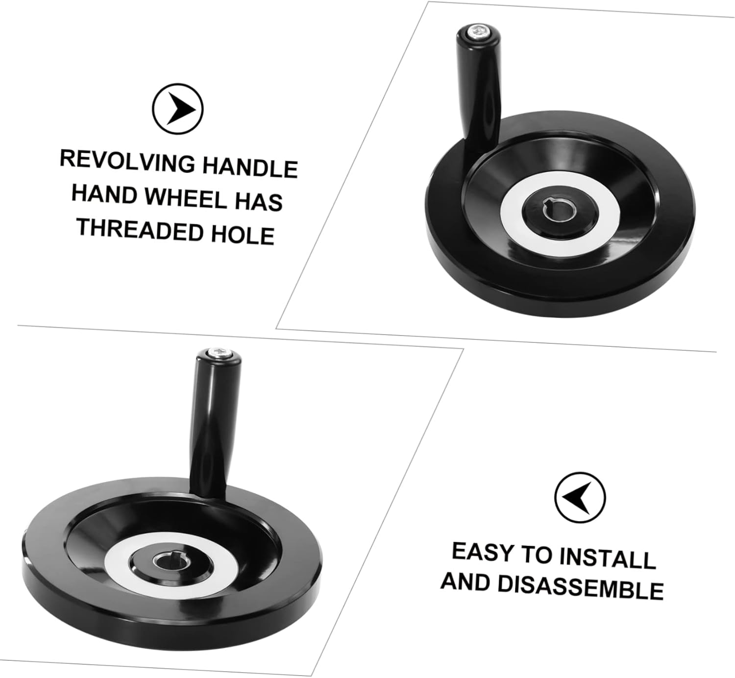 Gatuida Round Hand Wheel Rotatable Knob Mechanical Hand Tool for Easy Milling Machines and Manual Grinders Handle Design for Enhanced Comfort and Control