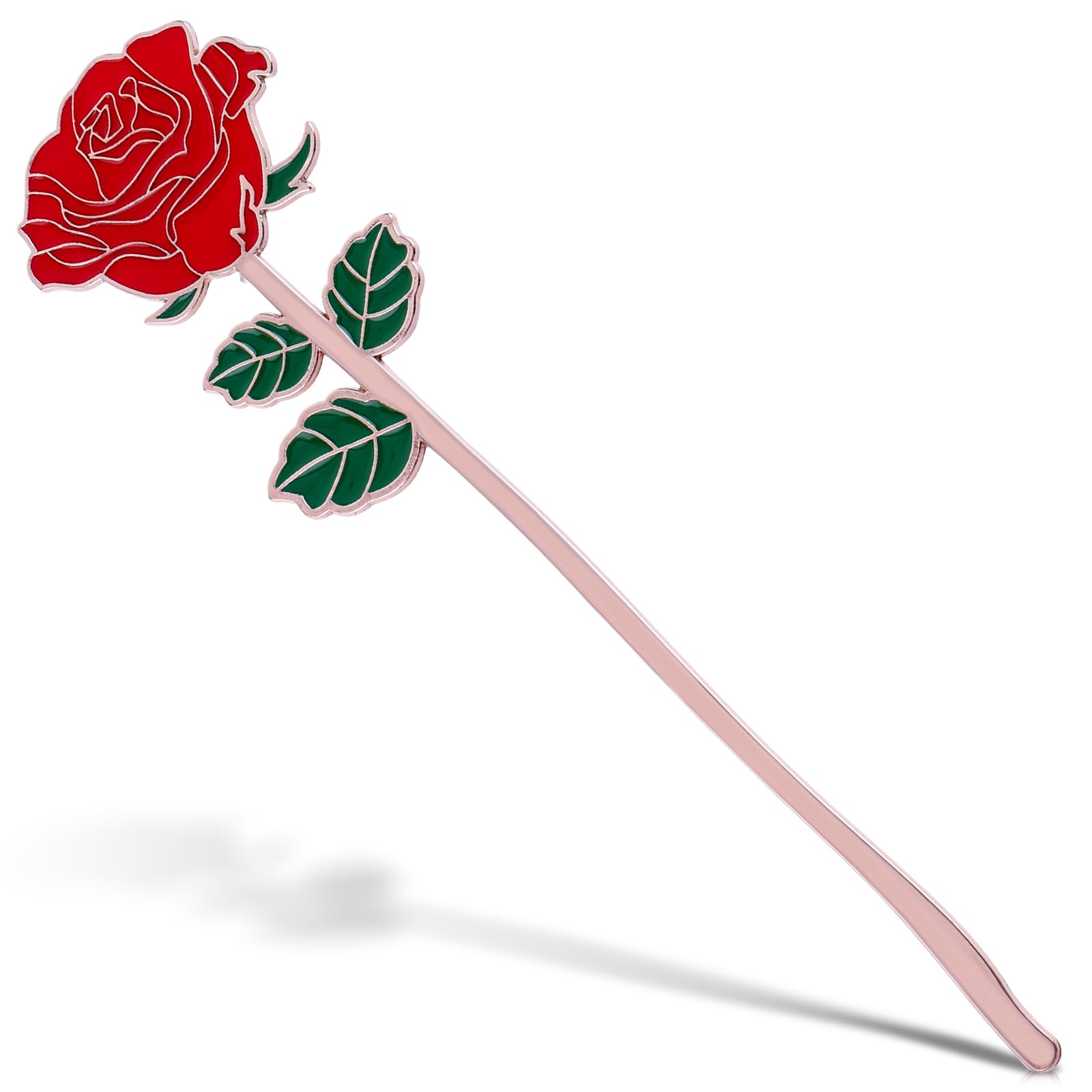 simarro Marcapáginas de rosas de metal, soporte para páginas de libros de flores para amantes de la lectura, bonito regalo para profesores, regalo de agradecimiento para profesores, regalo de San