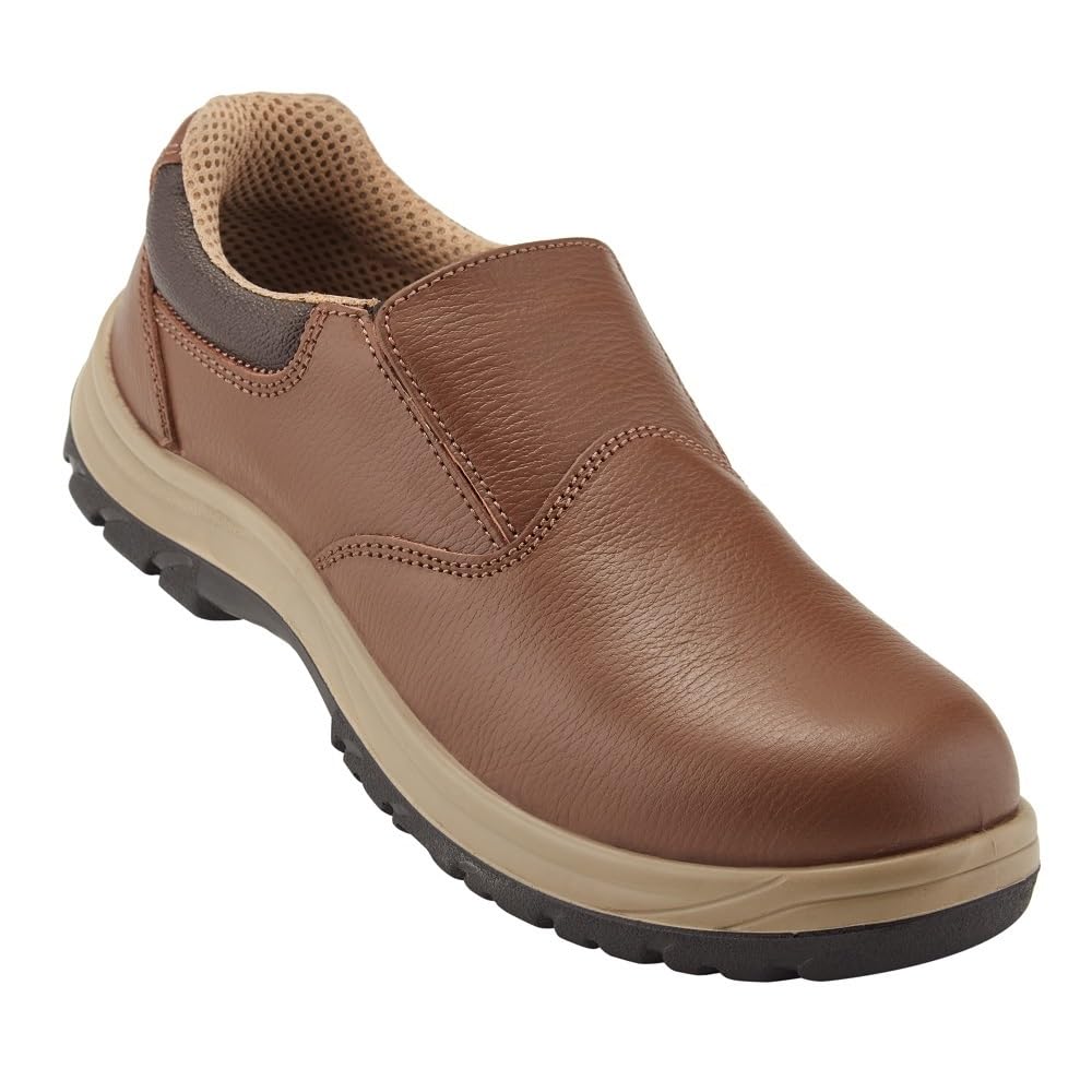 NEOSAFE Tan Leather Safety Shoes-7 (A2021_7)-image-18