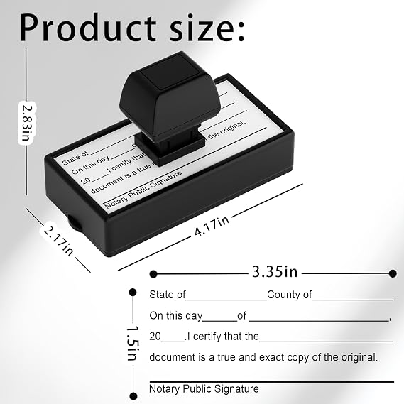 Notary Stamps, Notary Certified True Copy Stamp, Notary Supplies that are Easy to Store, Notary Stamp, Notary Seal