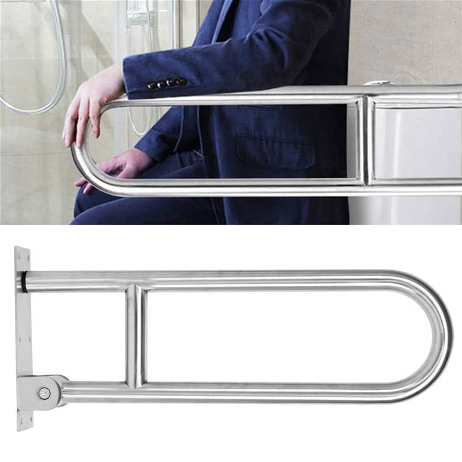 Barra de Captura de Soporte de Seguridad de Acero Inoxidable de Acero Inoxidable Plegable para el Hardware para Personas Mayores con discapacidad Asa de Seguridad