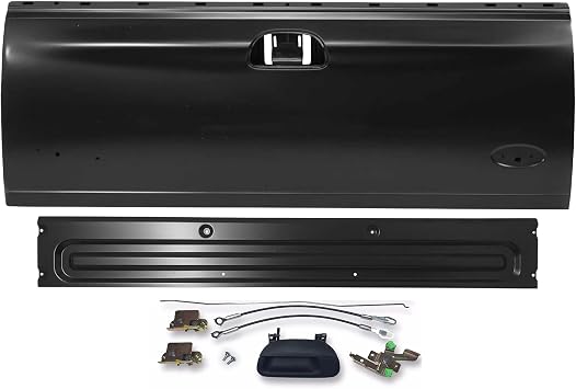 Primered Steel, Tailgate Complete Assembly Without Locking Bezel for 1997-2003 Ford F150 97-03 & 1999-2007 Ford F250 F350 Super Duty 99-07 Pickup, FO1900121