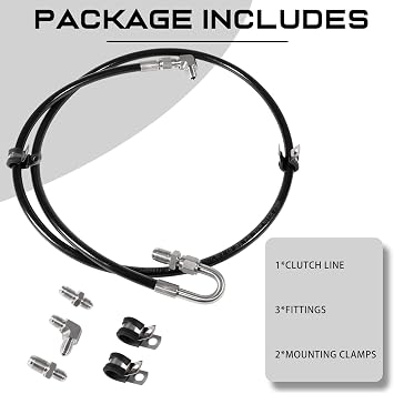 Clutch Line Hose Kit for K Swap Honda Civic Crx Acura Integra K20 K24 K-Series Engine