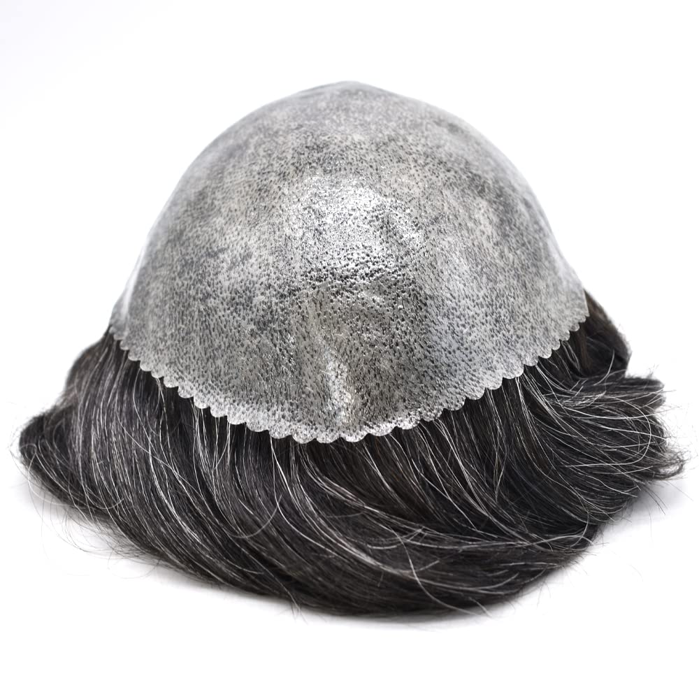 Toupee For Men Hairpiece Full Injected Poly Skin Hair System - Main Image
