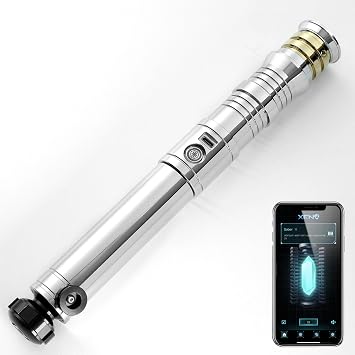 Upgrade XRGB V3 Sensitive Smooth Swing Light Saber, Motion Control 16 Sound Fonts Light Saber, Infinite Color Changing Revan Light Sabers, Support Dueling, Premium Metal Hilt Rechargeable