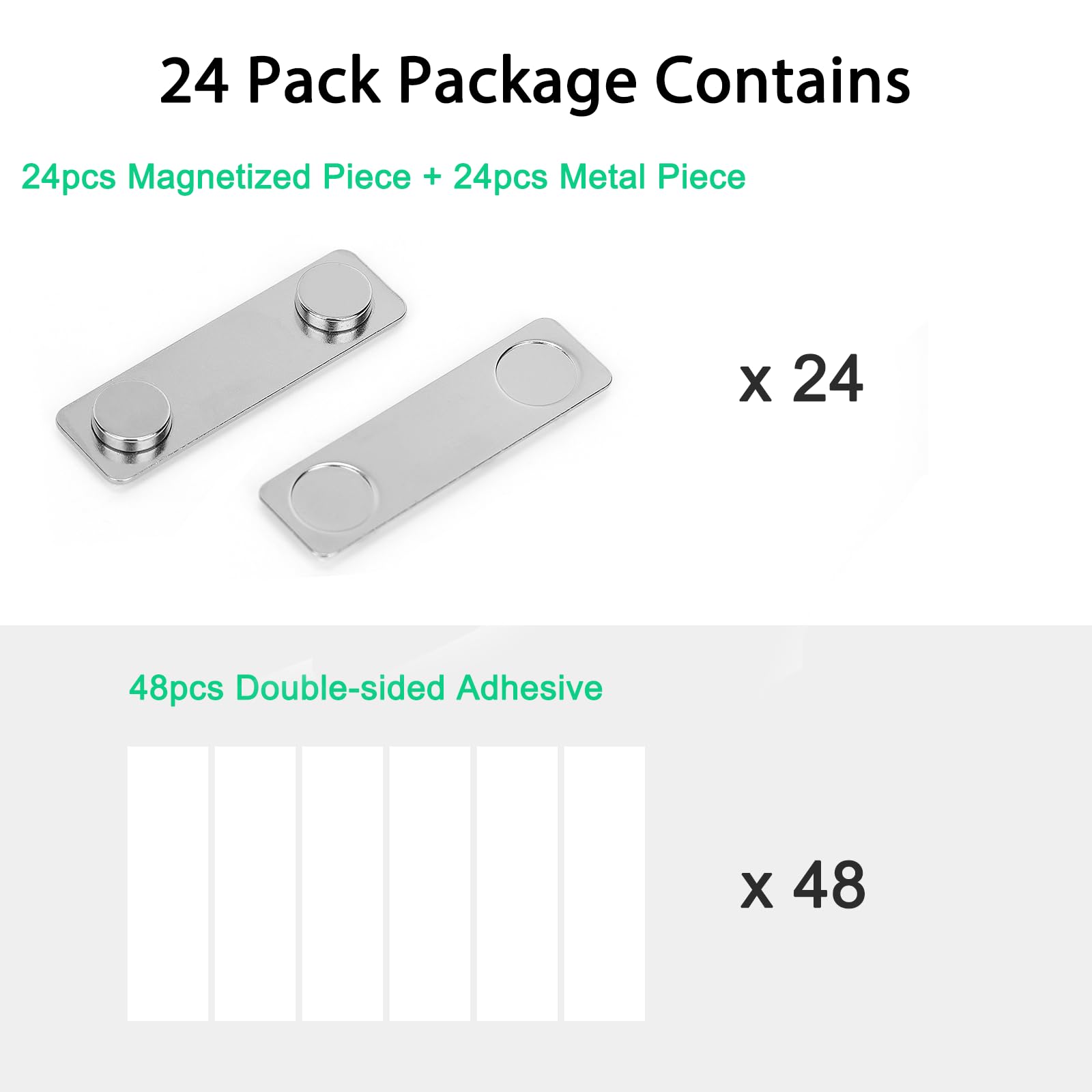 Colgador de cuadros magnético para pared, sistema para colgar cuadros y pósteres magnéticos, imanes de pared resistentes, diseño antideslizante - 4,5 x 1,3 cm (Paquete de 24)