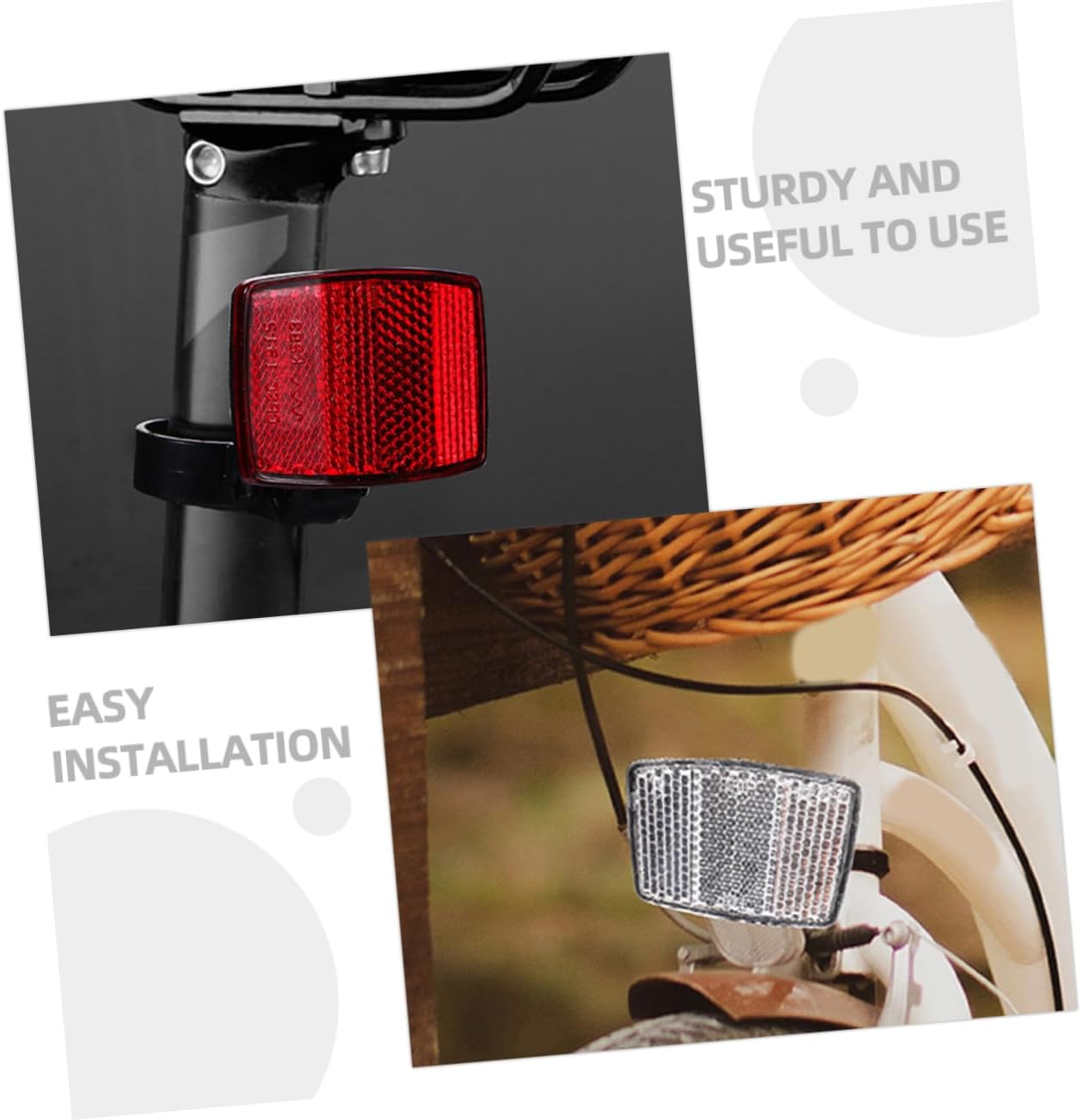4pcs Bicycle Reflective Rear Wheel Reflectors for Bike Safety Accessories Night Cycling Reflectors Plastic Cycle